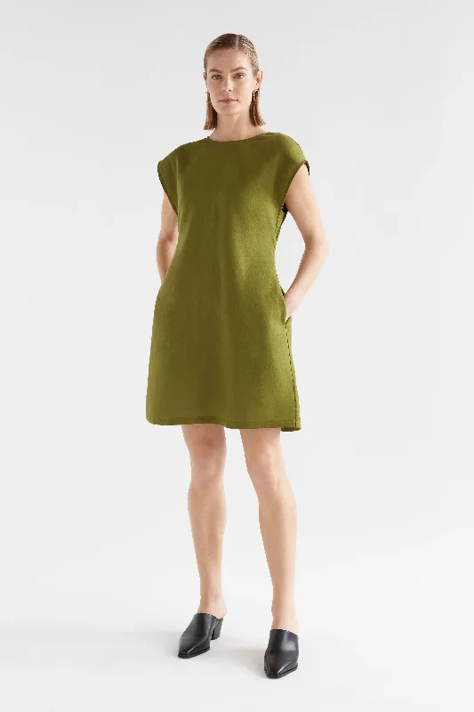 Honnor Linen Dress Artichoke