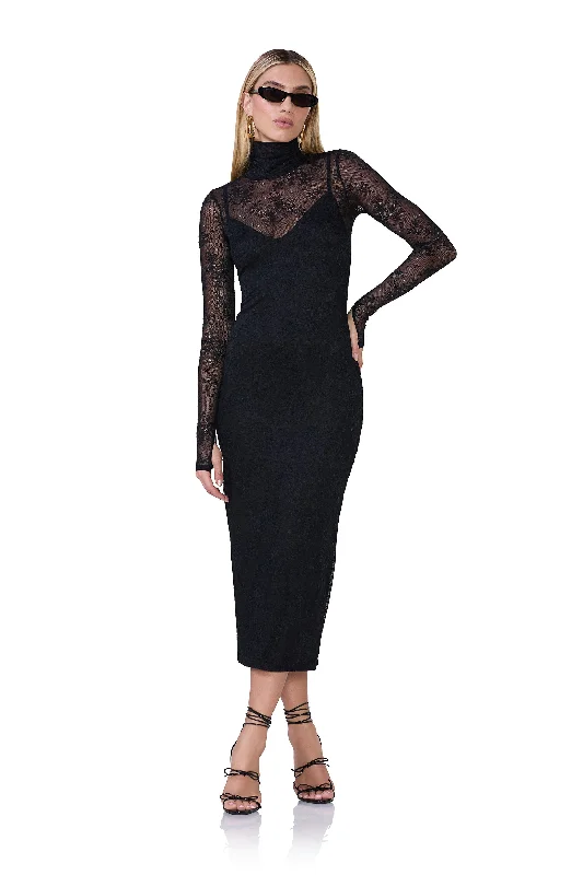 Shailene Lace Dress - Noir