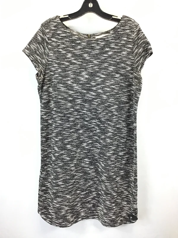 Dress Casual Midi By Loft In Black & White, Size: L