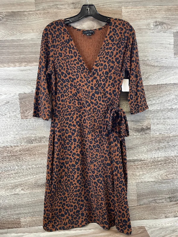 Dress Casual Midi By Sanctuary In Leopard Print, Size: Petite  M