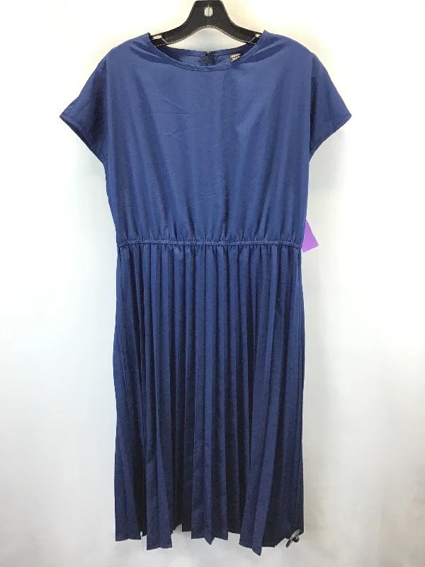 Dress Casual Midi By Shein In Navy, Size: L