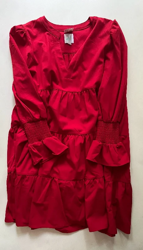 Dress Casual Midi By Shop The Mint In Red, Size: L