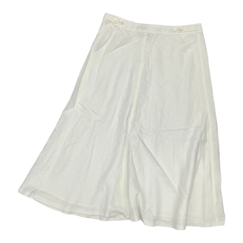 Skirt Midi By Lauren By Ralph Lauren In Cream, Size:10