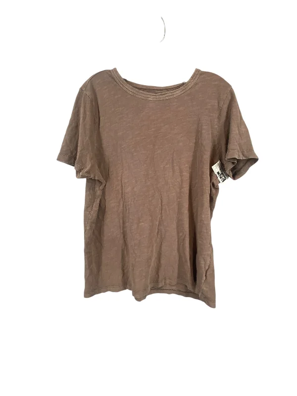 Top Short Sleeve Basic By Universal Thread In Brown, Size: L