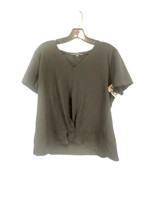 Top Short Sleeve By Inc In Black, Size: L