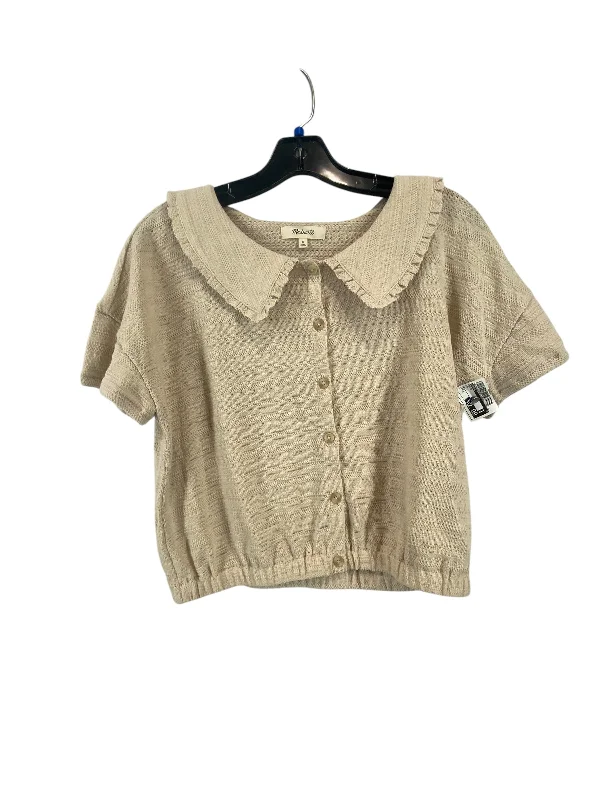 Top Short Sleeve By Madewell In Tan, Size: S