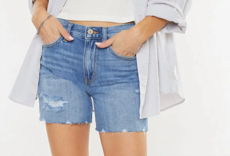 West Boulevard Denim Shorts In Blue