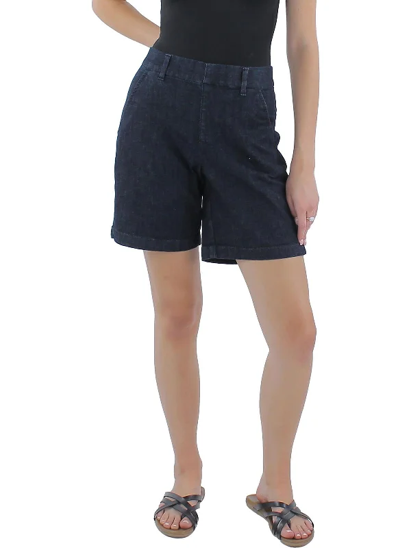 Womens Pockets Denim Denim Shorts