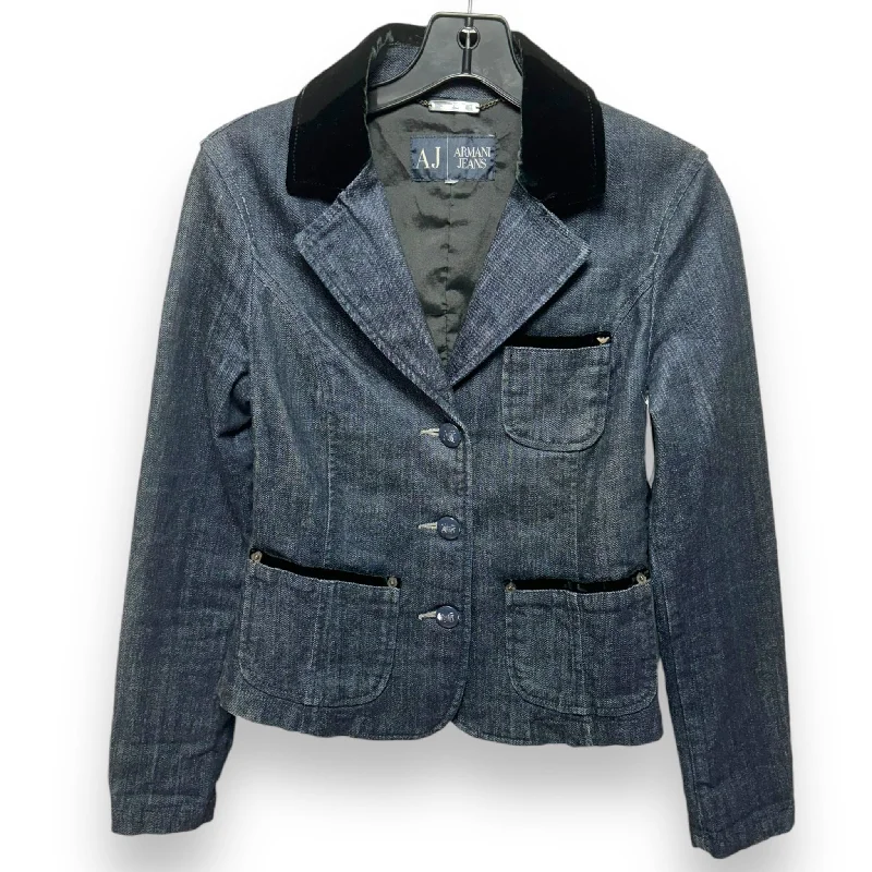 Blazer By Armani Exchange In Blue Denim, Size: S