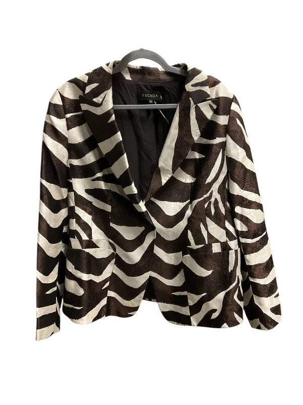 Blazer By Escada In Animal Print, Size: 14