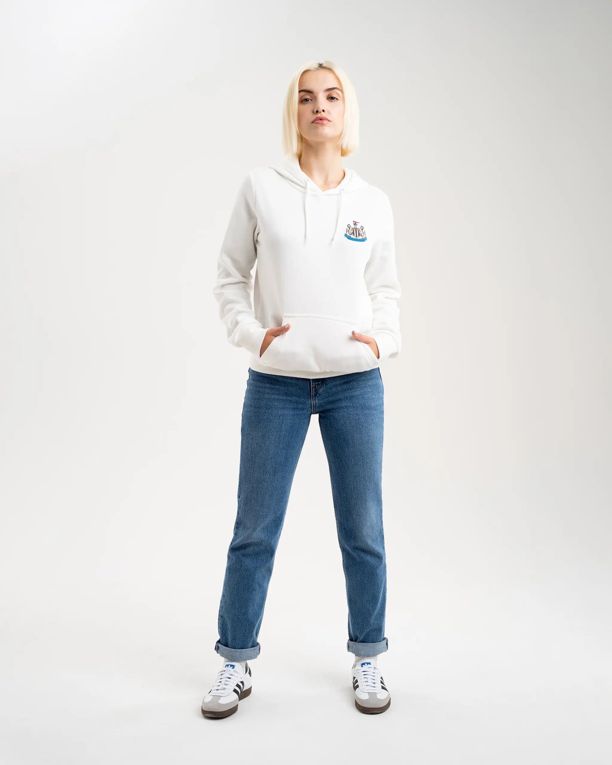 Newcastle United Women's Cream Terrace Crest Hoodie