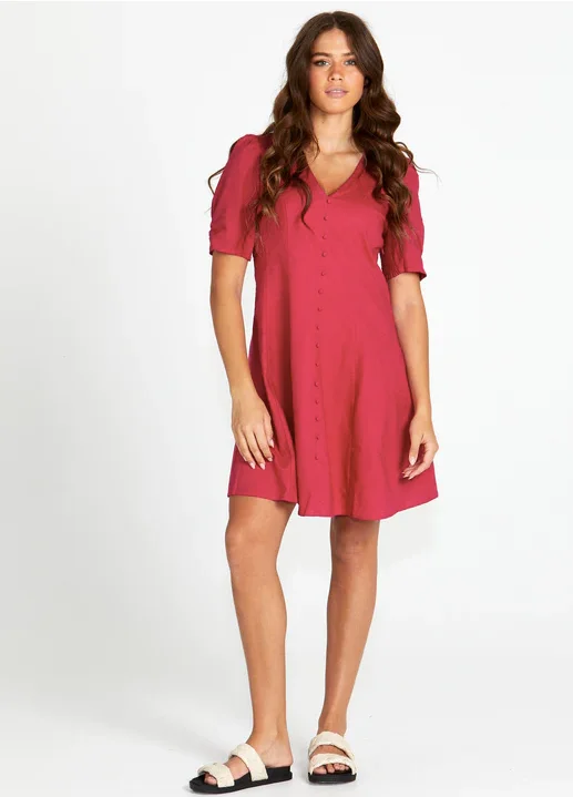 Sass Marnie Button Thru Mini Dress