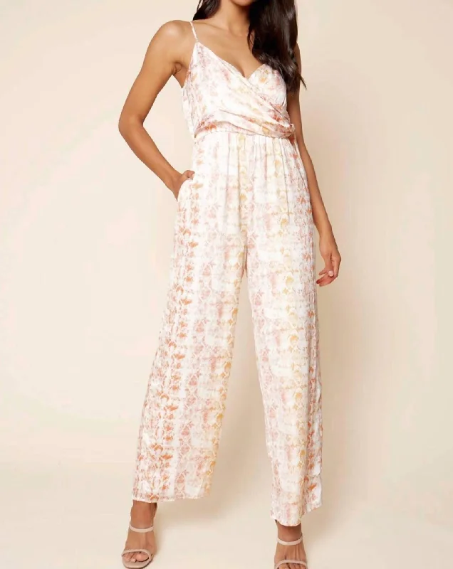 Payton Printed Jumpsuit In Snake