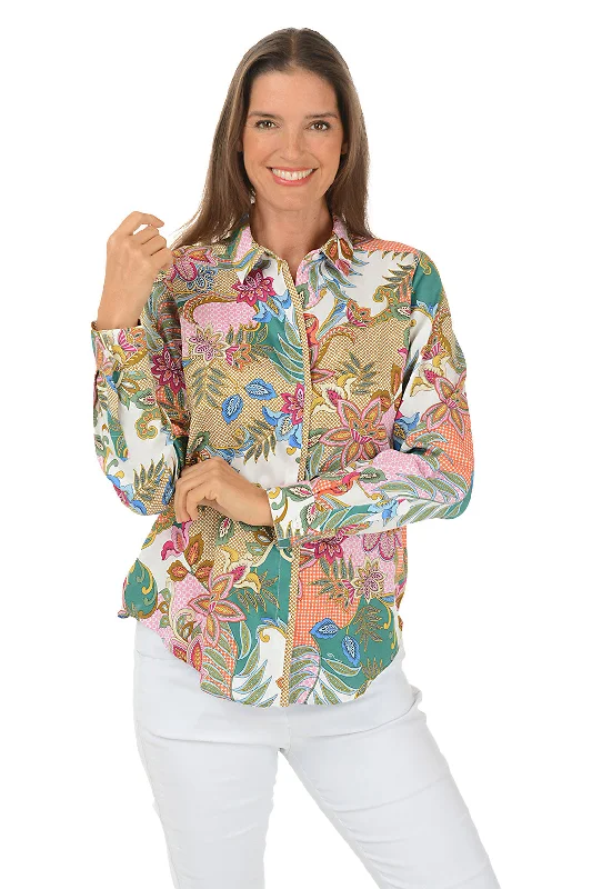 Charlie Paisley Button-Front Shirt