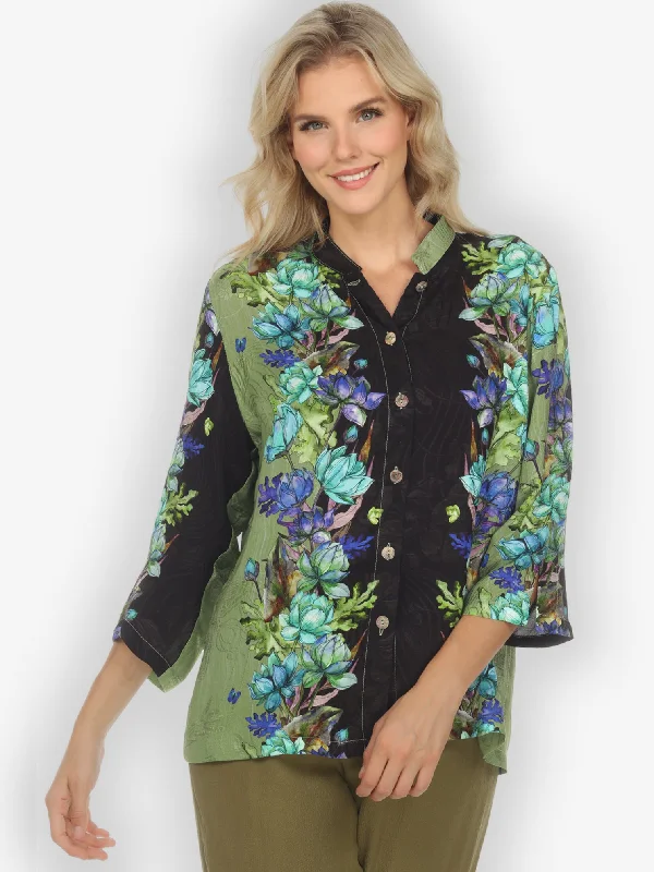 Lotus Sunny Breeze Citron Style Silk Blouse