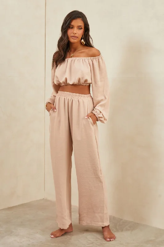 Cafe Sand Nassau Pants Nude