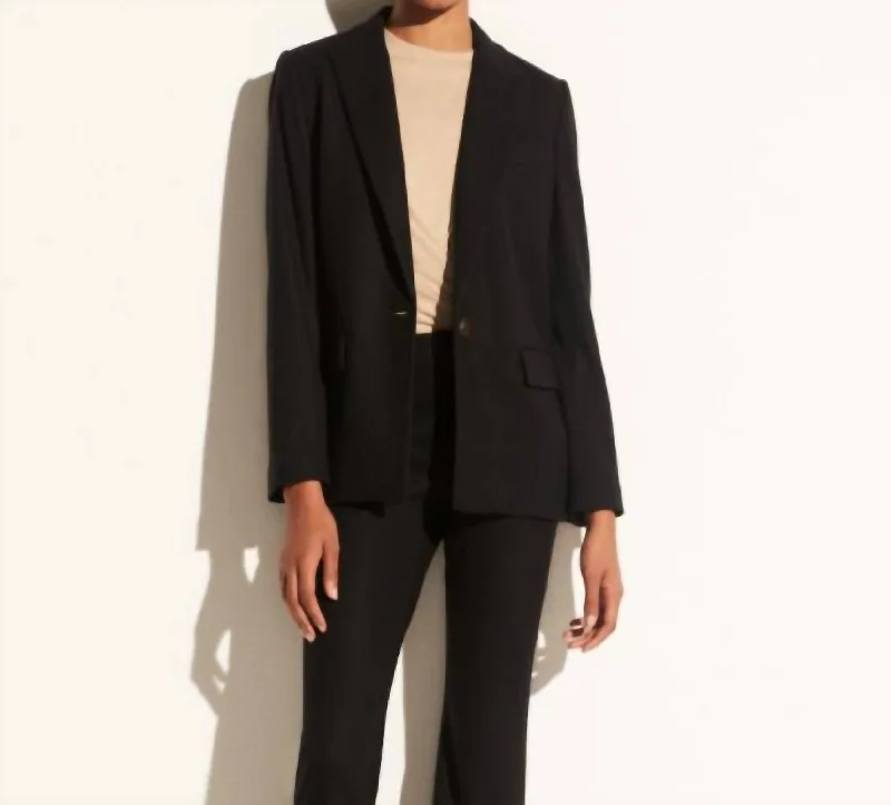 Cozy Boyfriend Blazer In Black