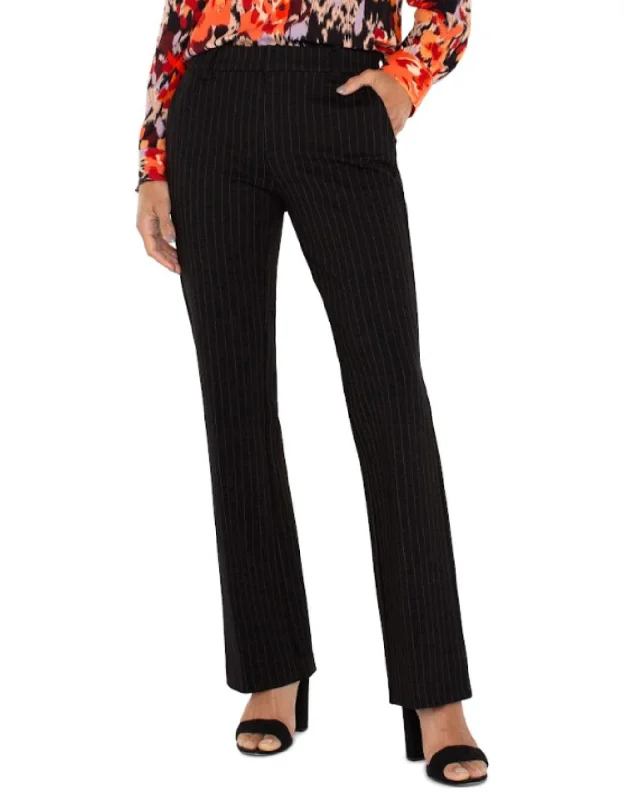 Liverpool Kelsey Flare Trouser BLACK & WHITE PINSTRIPE